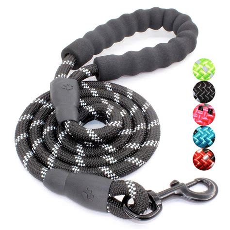 padded handle dog lead|dog leash with two leads.